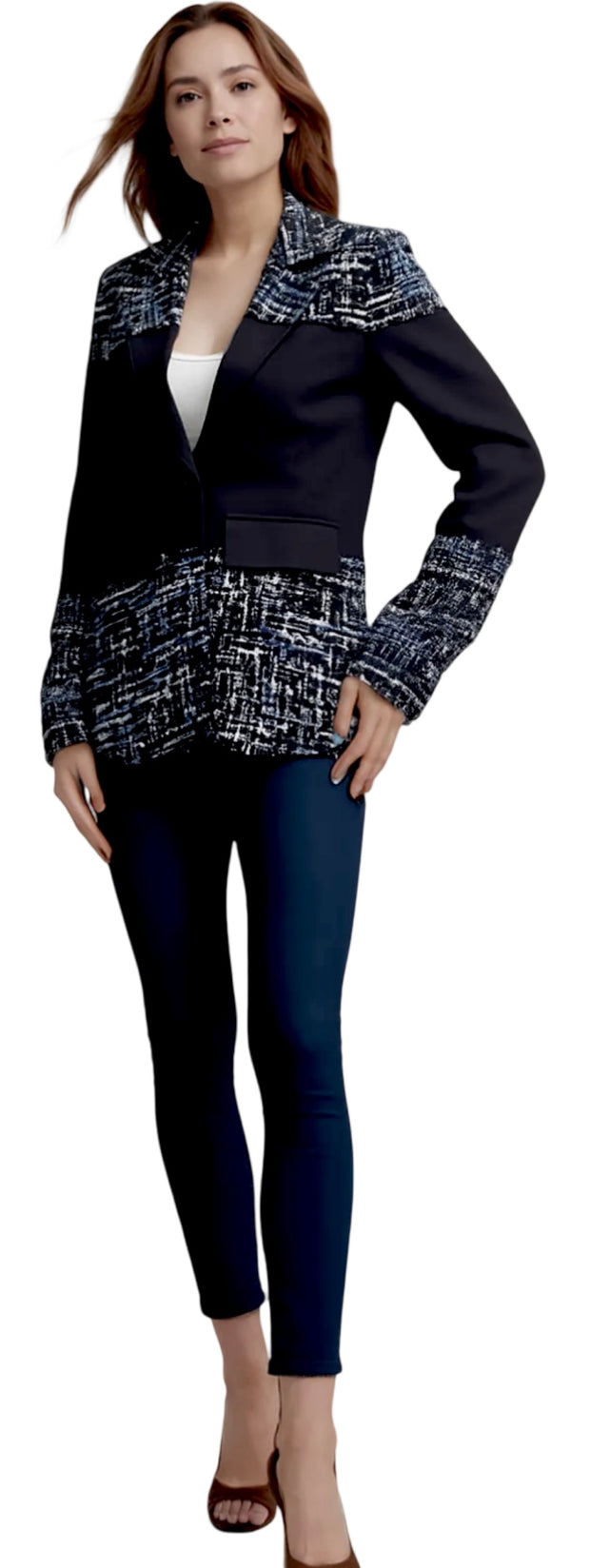 Tweed Ponte Blazer
