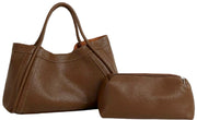 Structured Pebbled Tote Set