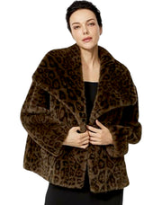 Faux Fur Leopard Jacket