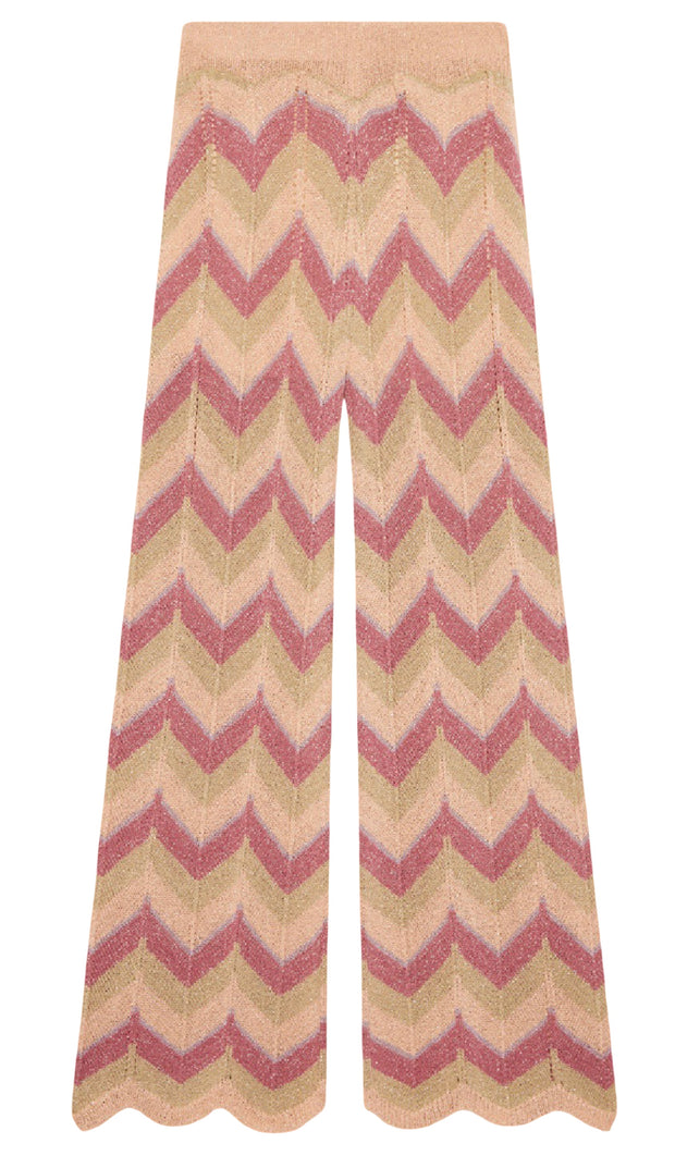 Jacquard ZigZag Knitted Pants