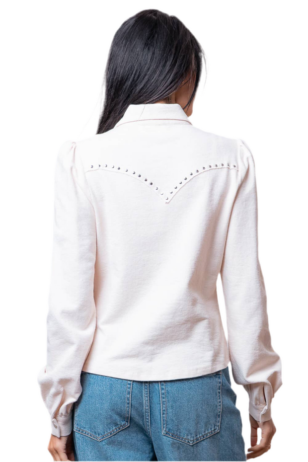 Long Sleeve w/ Stud Detail Blouse