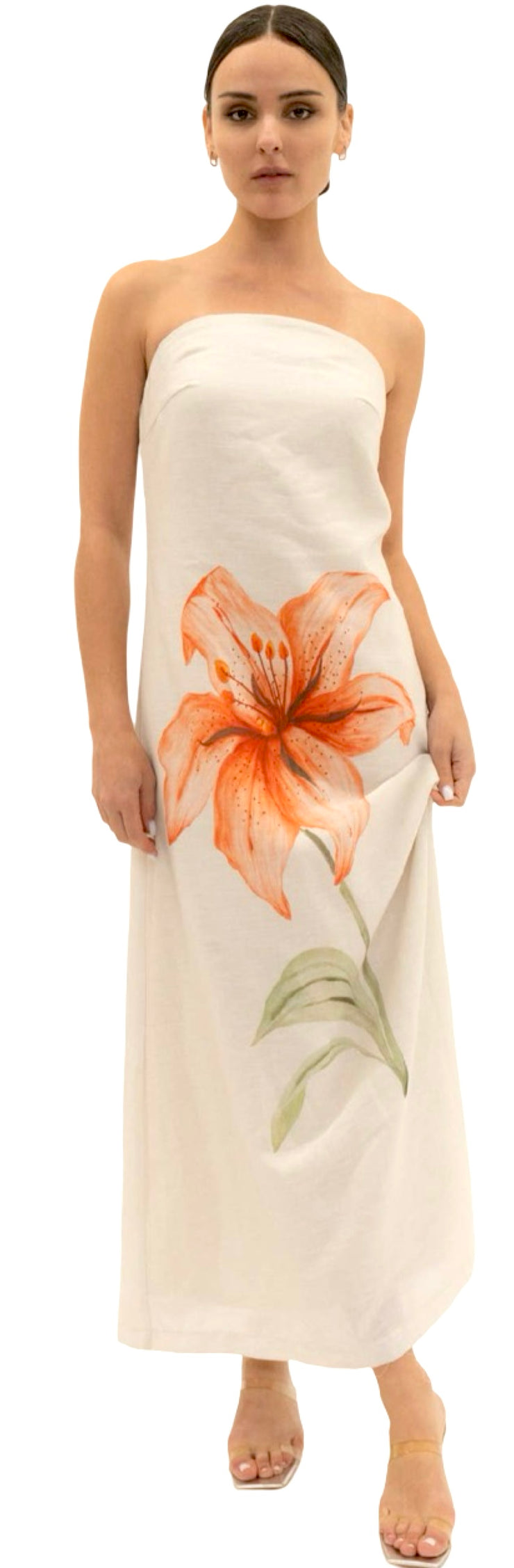 STRAPLESS A LINE TIGER LILY MAXI DRESS – RainTree Boutique