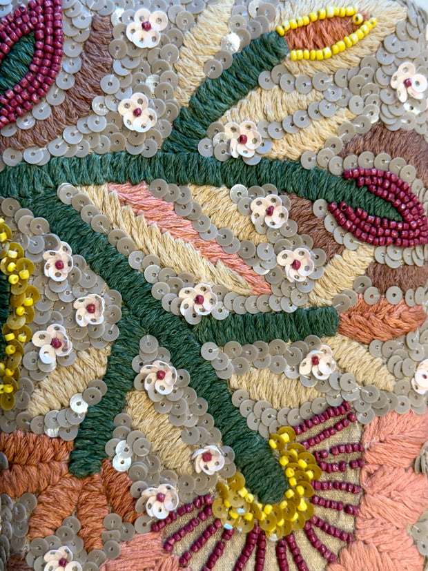 Beaded Embroidered Clutch Bag