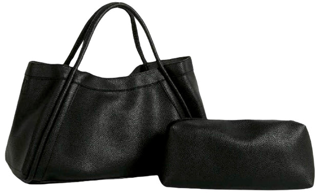 Structured Pebbled Tote Set
