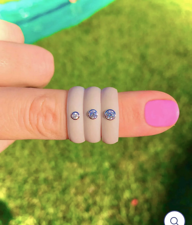 Silicone Band Set w/ 0.035ct Diamond