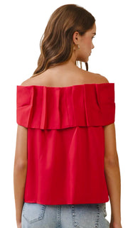 Bow Accented Off The Shoulder Top