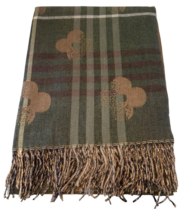 Plaid and Clover Wrap