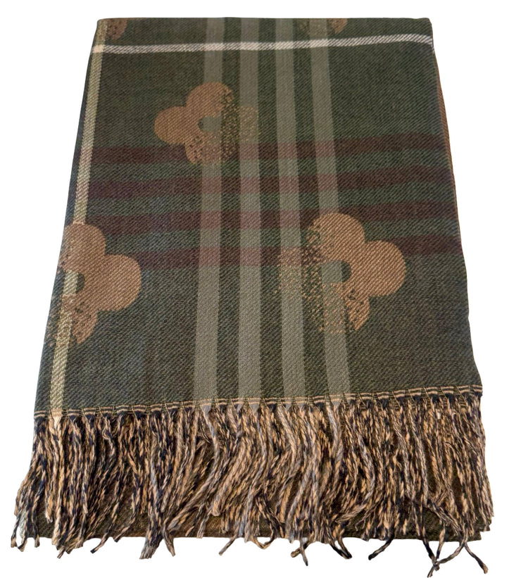 Plaid and Clover Wrap