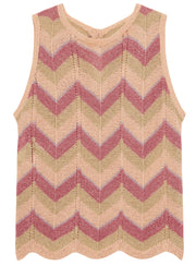 Jacquard ZigZag Knit Top