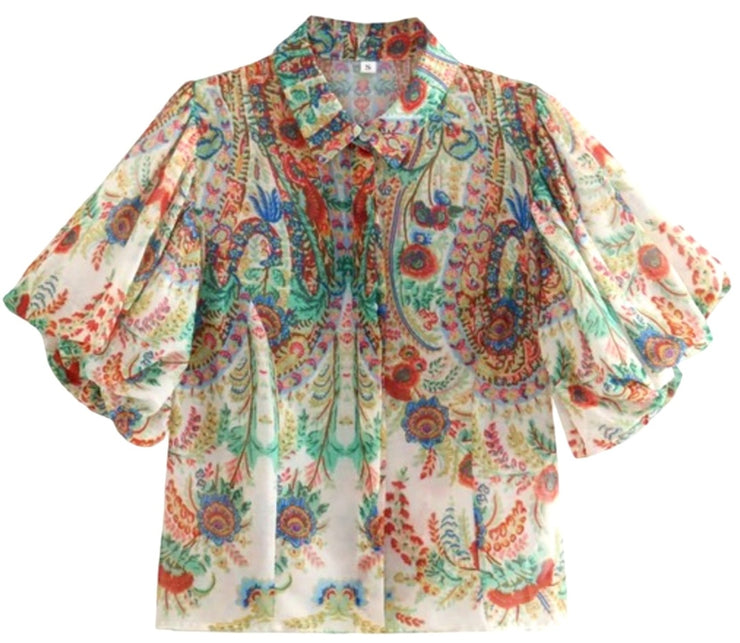 Vibrant Floral Blouse