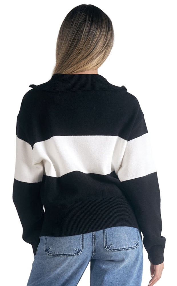 Zip Collared  Pullover