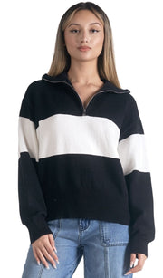 Zip Collared  Pullover