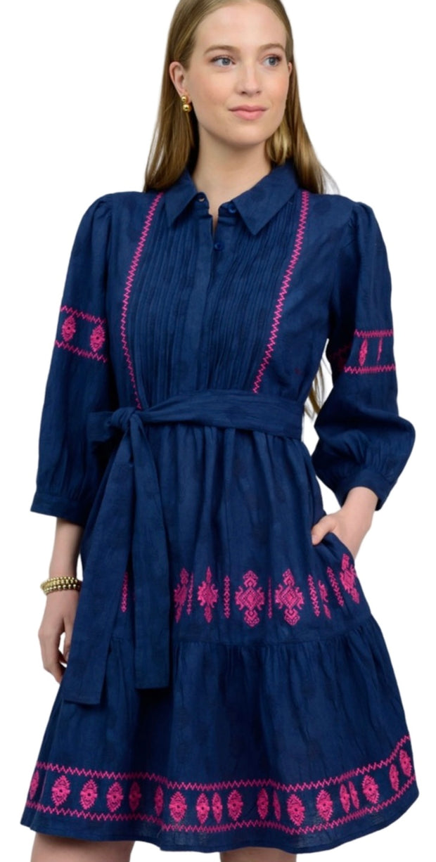 Medallion Embroidered Dress