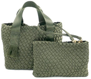 Weaved Tote Crossbody