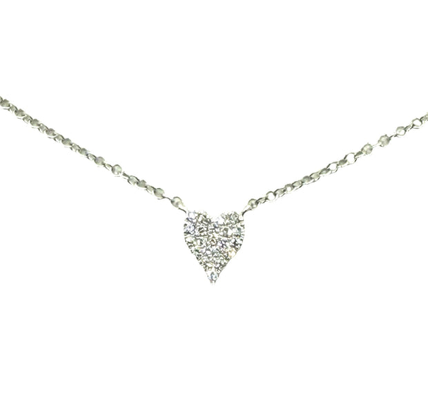 Paved Small Heart Necklace