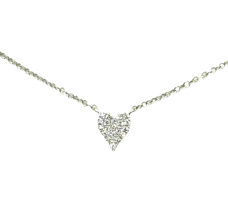 Paved Small Heart Necklace