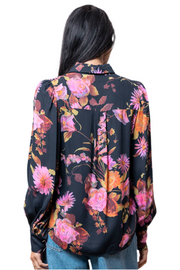 Floral Print L/S Button Down Top
