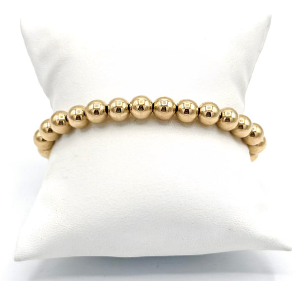 Gold Bead Stretch Bracelet