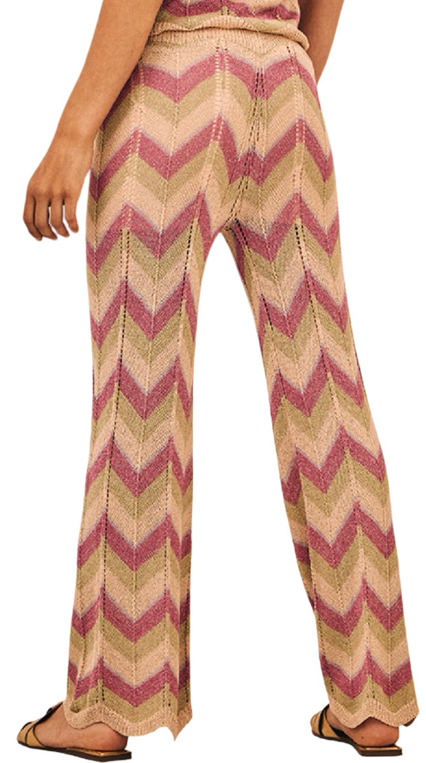 Jacquard ZigZag Knitted Pants
