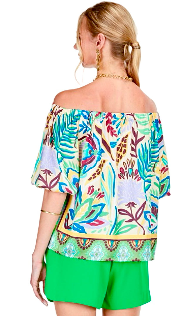 Off Shoulder Print Top