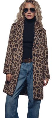 Leopard Print Oversized Statement Coat