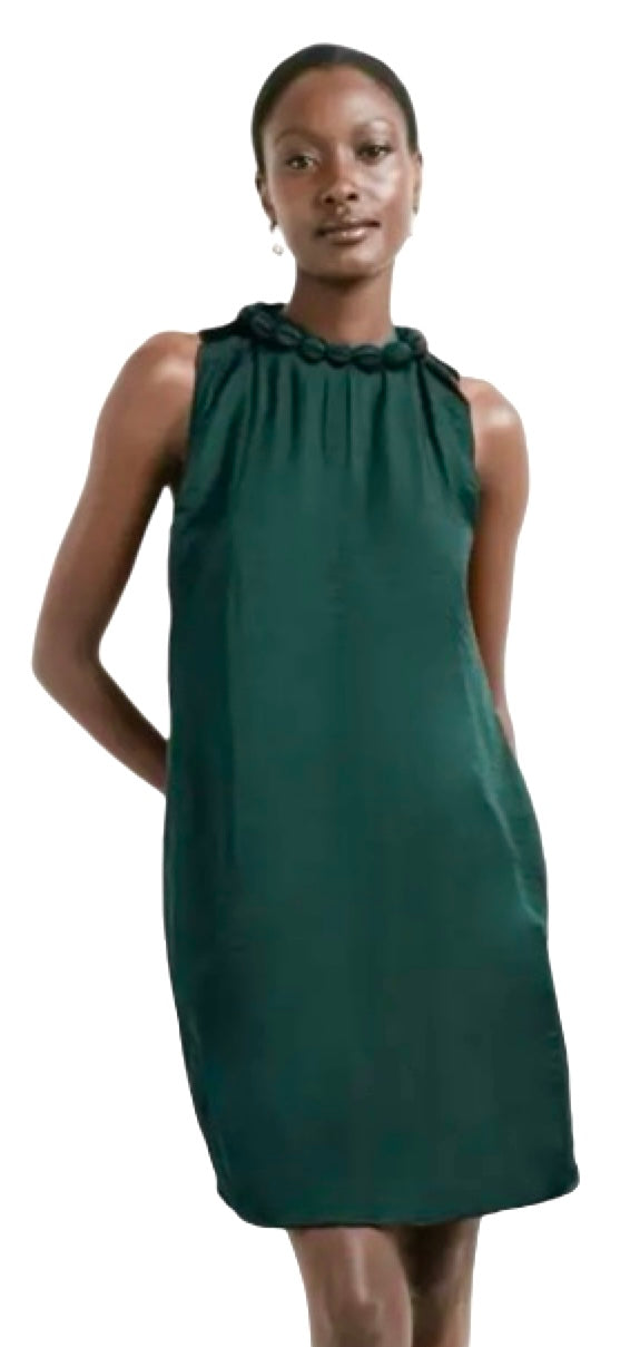 Neckline Accent Mini Shift Dress
