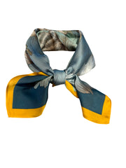 Fall Floral Silk Scarf