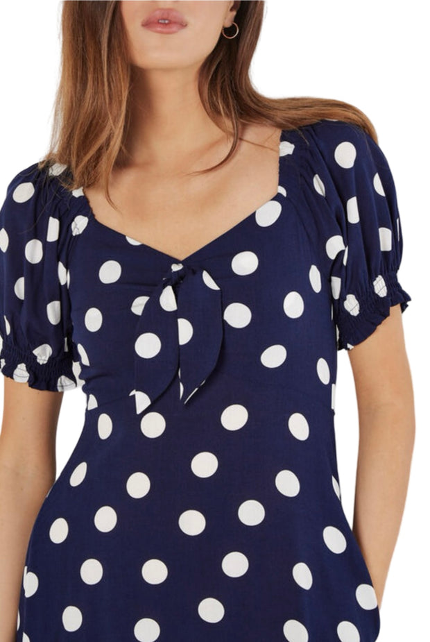 Polka Dot Bow Back Midi