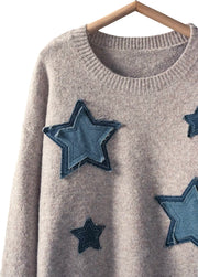 Denim Star Patch Sweater