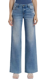 Mid Rise Wide Leg Jean