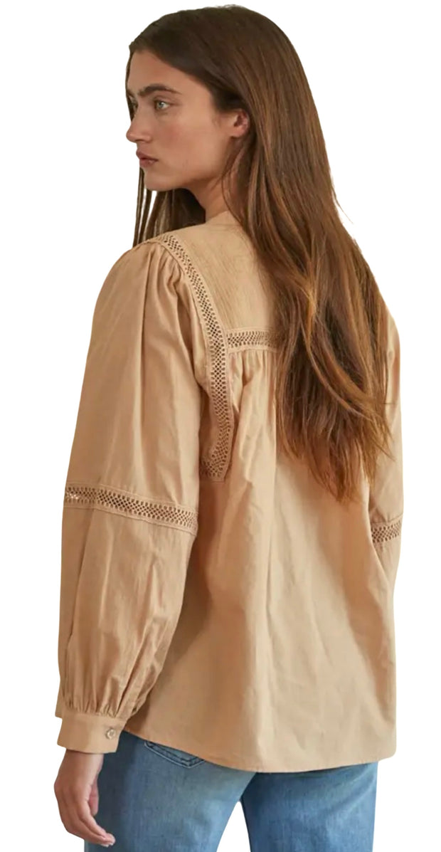 Woven Cotton Long Sleeve Shirt