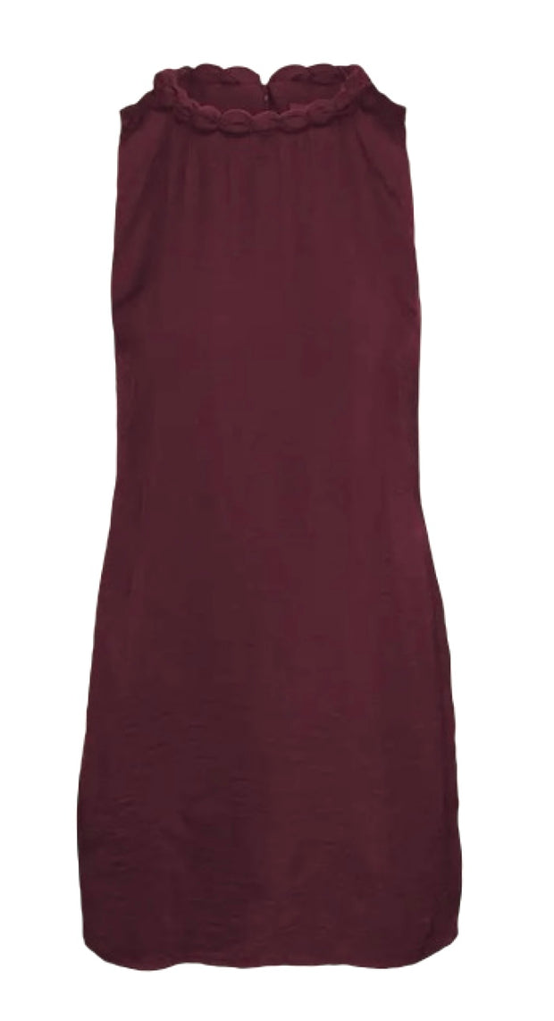 Neckline Accent Mini Shift Dress