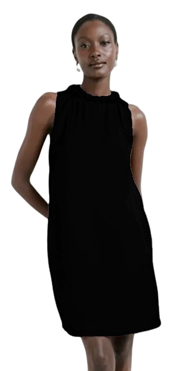 Neckline Accent Mini Shift Dress