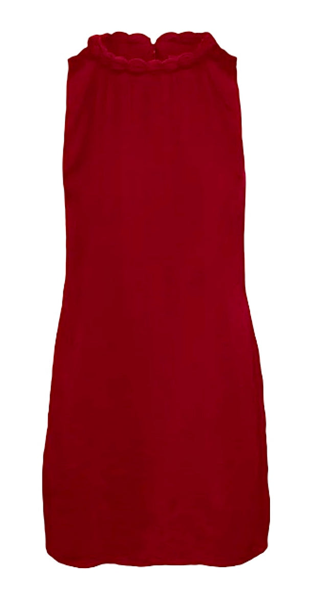 Neckline Accent Mini Shift Dress