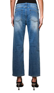 Gold Sequin Straight Leg Jeans