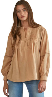 Woven Cotton Long Sleeve Shirt