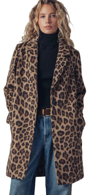 Leopard Print Oversized Statement Coat