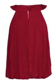 Wide Round Neck Billowy Sleeveless Top