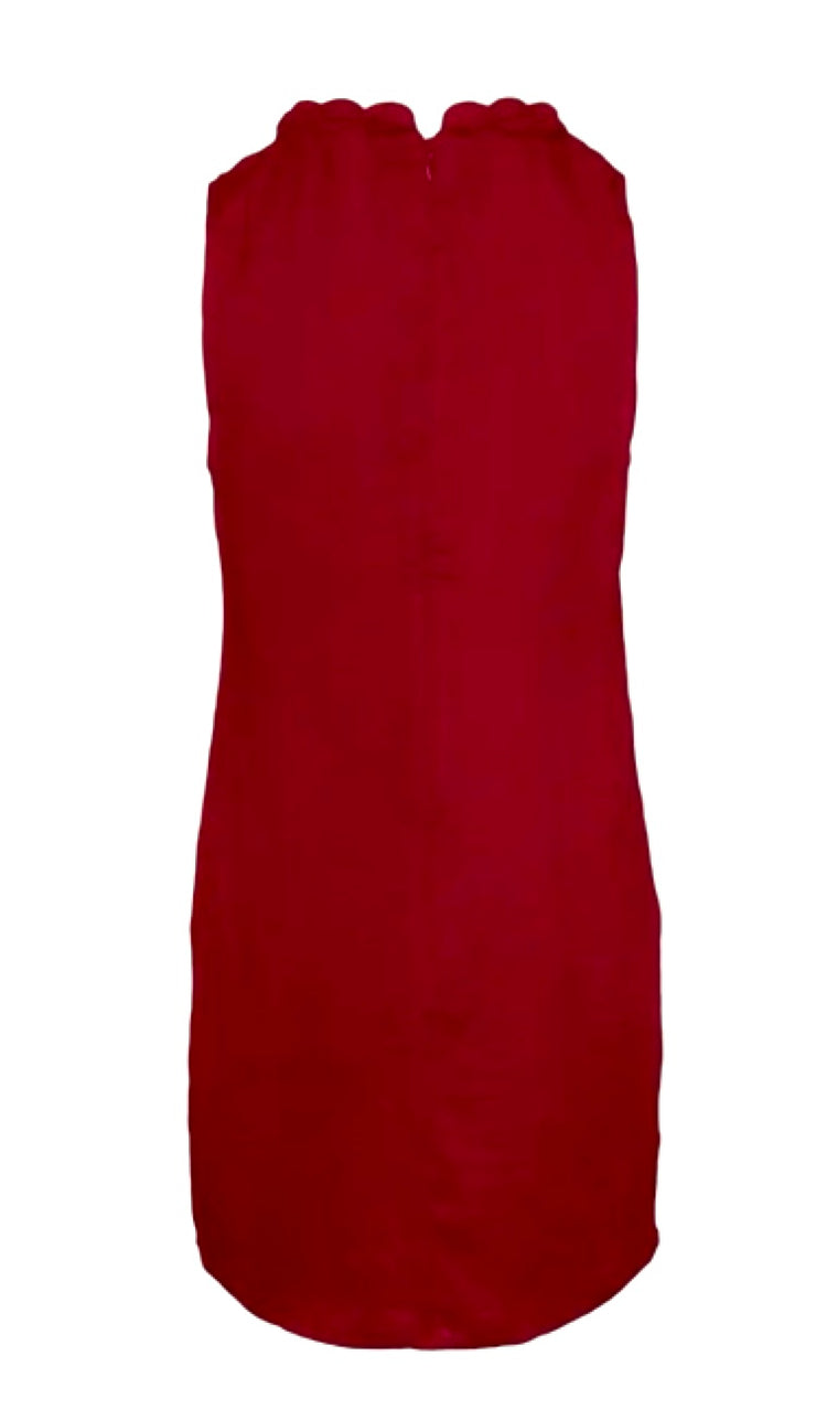 Neckline Accent Mini Shift Dress