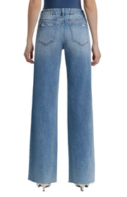 Mid Rise Wide Leg Jean