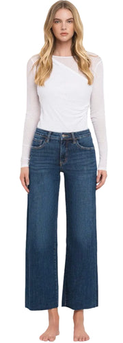 Tummy Control Mid Rise Wide Leg Jean