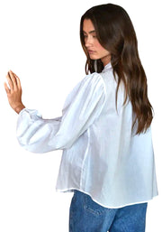 Woven Cotton Button Down Top