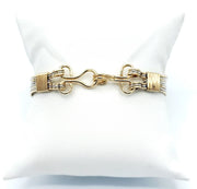 Two Tone Twisted Wire Bracelet