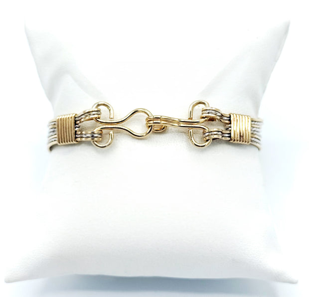 Two Tone Twisted Wire Bracelet
