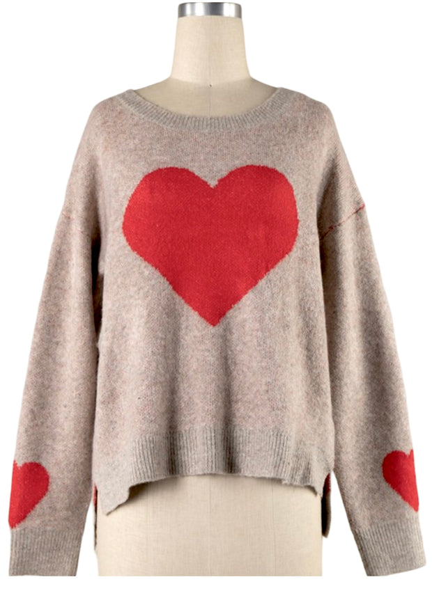 Heart Shape Cropped Sweater