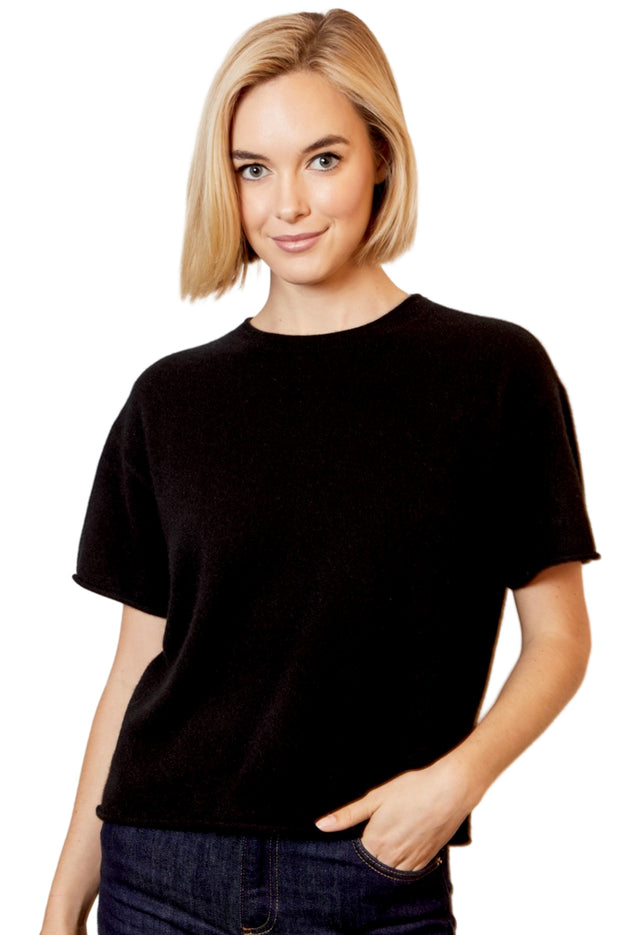 Cashmere Short Sleeve Crewneck