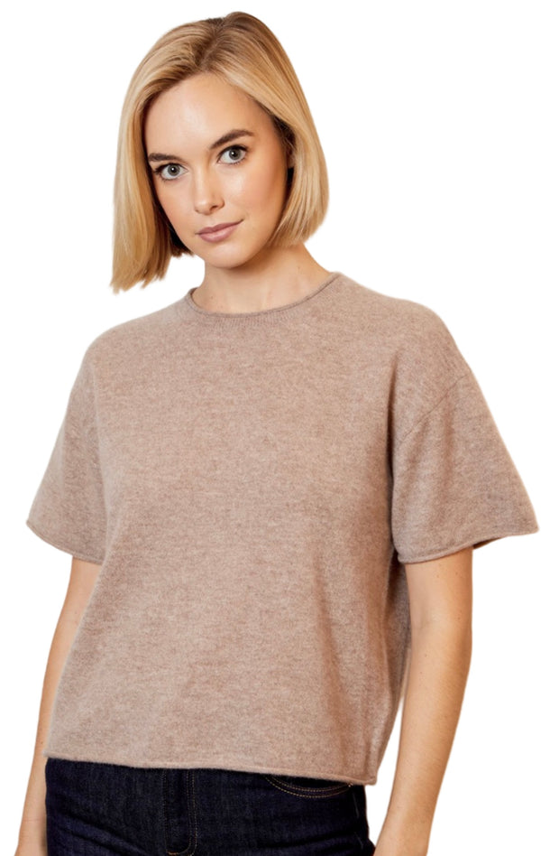 Cashmere Short Sleeve Crewneck