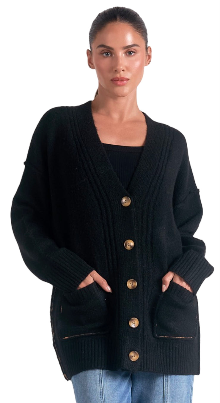 Pocket Front  Cardigan