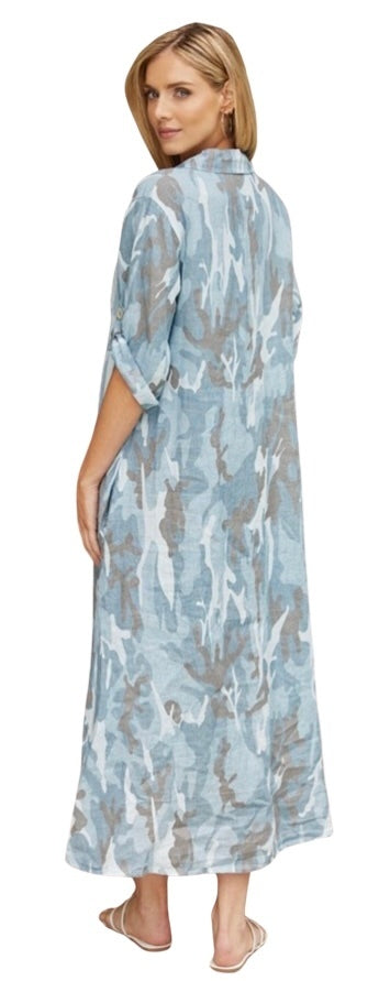 Italian Linen Camouflage Dress