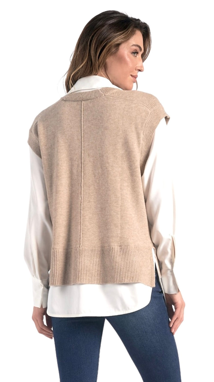Sweater Vest Shirt Combo